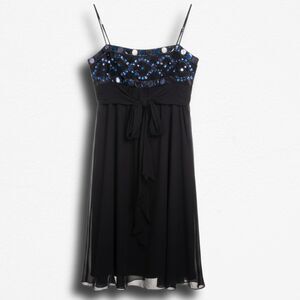 Vintage Y2K BCBG Max Azria Beaded Silk Chiffon Mini Dress - Size 4